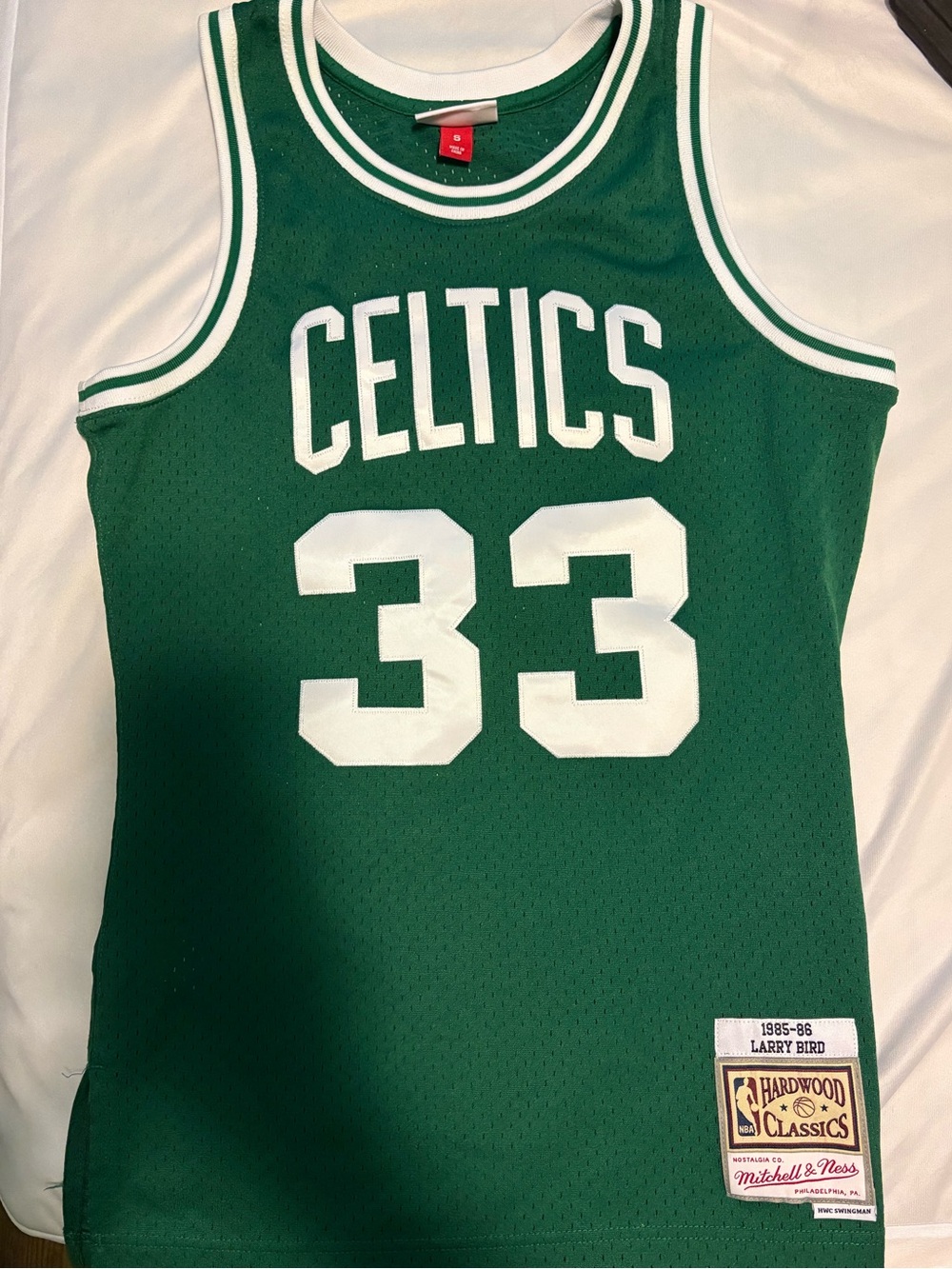 Size small Mitchell & Ness Larry Bird Celtics Hardwood Classics Jersey READ